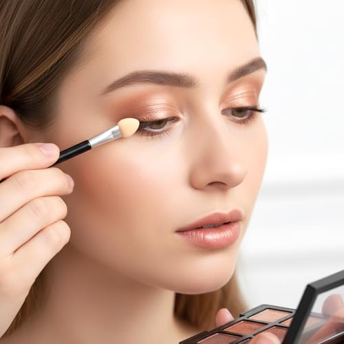 Tiesome 30Pcs 2-in-1 Eyeshadow Smudge Brush & Sponge Applicators