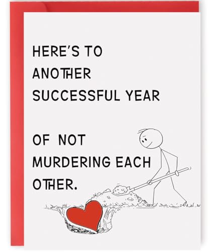 Funny Anniversary Card for Husband & Wife - Heartfelt Message