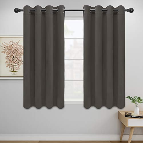 Easy-Going Blackout Curtains, Thermal Grommet Drapes, Taupe 52x46 (2 Panels)
