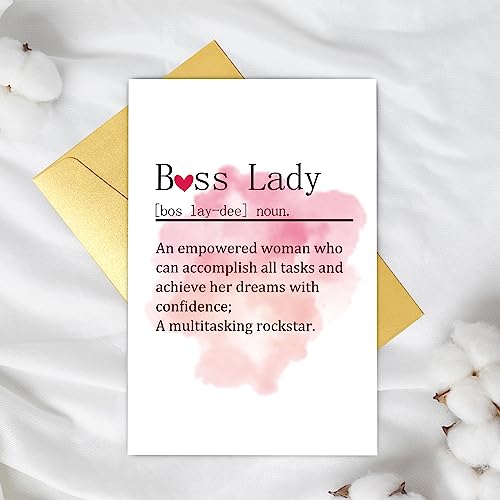 Funny Boss's Day Card for Women - Boss Lady Definition