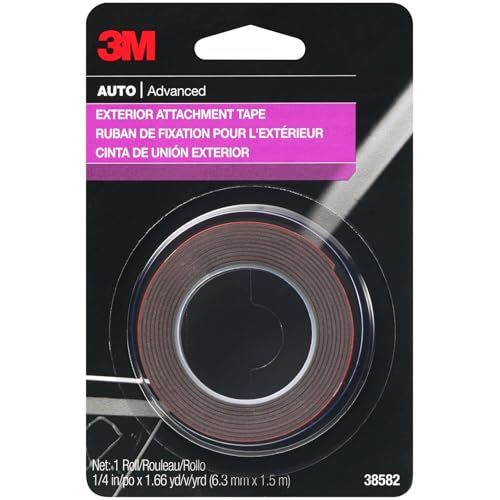 3M Heavy Duty Double-Sided Automotive Tape, 1/4 in x 5 ft, 24-Pack