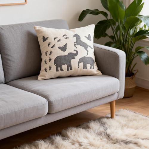 TIAMECH A4 Reusable Elephant and Horse Painting Stencil