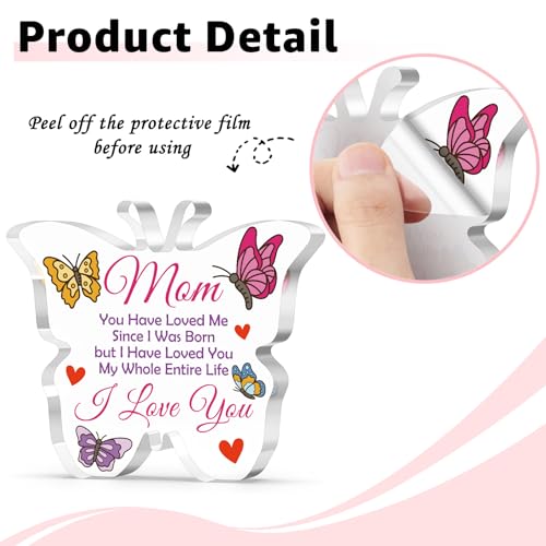 Acrylic Plaque Mom Gift from Daughter and Son Butterfly Sign