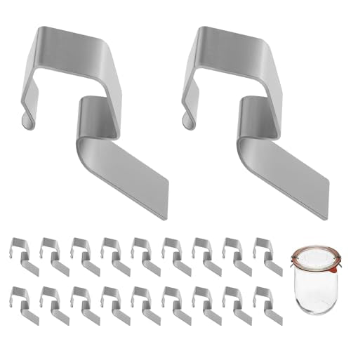 20 Stainless Steel Clips for Weck Jars - Airtight Clamps for Food Preservation