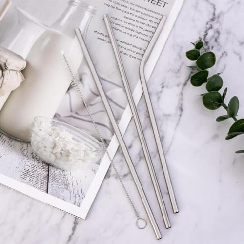 GL-Auking Owala 16oz Metal Straw Set with Cleaner for FreeSip Bottle – Reusable Drinking Straw Replacement