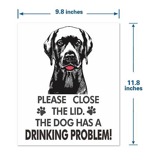 Funny Labrador Retriever Toilet Seat Decal - Waterproof Vinyl Bathroom Humor