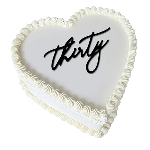 Acrylic 'Thirty' Cake Topper for 30th Birthday Celebrations