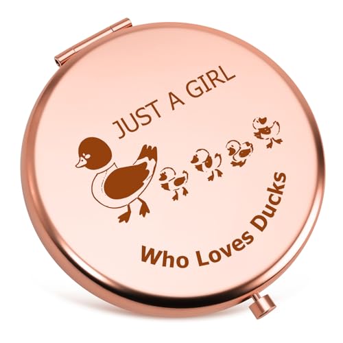 Duck Compact Mirror - Cute Animal Lover Folding Pocket Mirror Gift