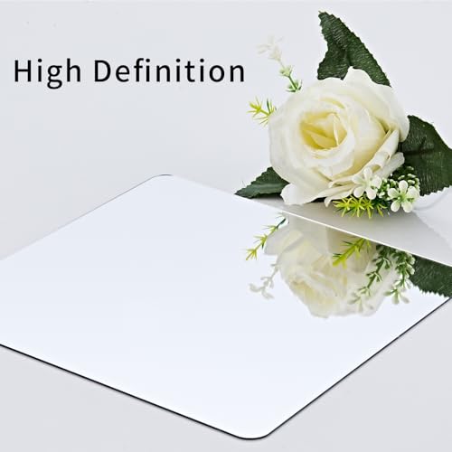 Unbreakable 7.9" Shatterproof Acrylic Wall Mirror Tiles - Set of 4
