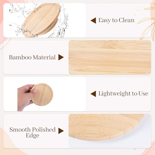 WSICSE 12 Pcs Bamboo Wine Glass Charcuterie Toppers - 4 Inch
