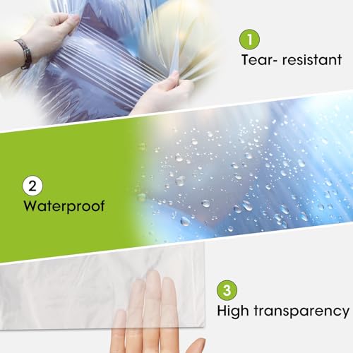 Extra Large Plastic Sofa Cover - Waterproof Furniture Protector 146" x 106"