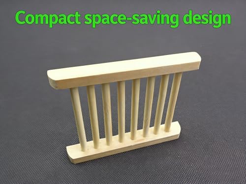 Bamboo Soap Tray Set - 2-Pack Self-Draining Soap Holders