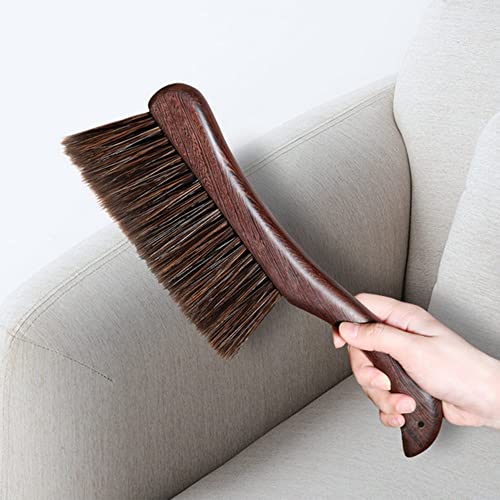 XZJMY Hand Broom with Wooden Handle - 13'' Horse Hair Bed Brush
