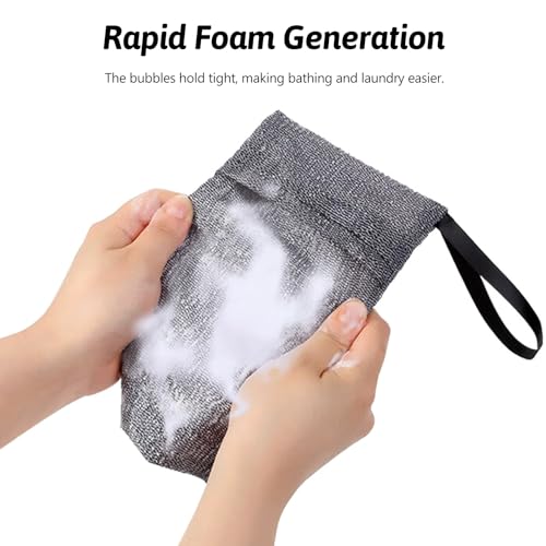 Kootinn Exfoliating Soap Saver Bag 3-Pack - Mesh Bar Soap Pouch for Shower