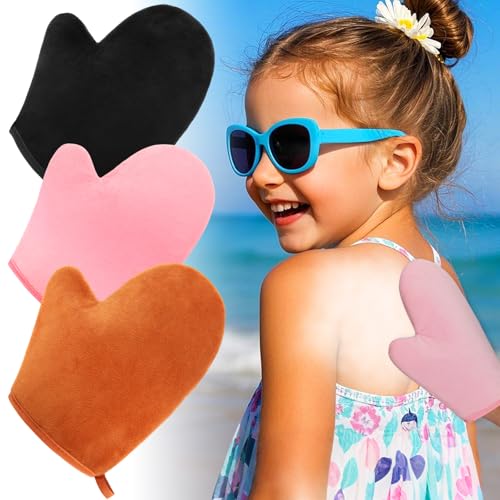 Vodolo Sunscreen Applicator Mitts for Kids - 3 Pack Reusable Lotion Brush