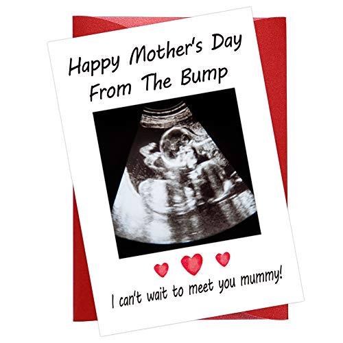 WaaHome Funny First Mother's Day Card for New Mom with Photo Insert