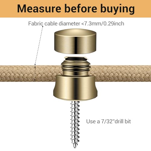 Bremorou 4pcs Ceiling Swag Hooks for Pendant Lights - Gold