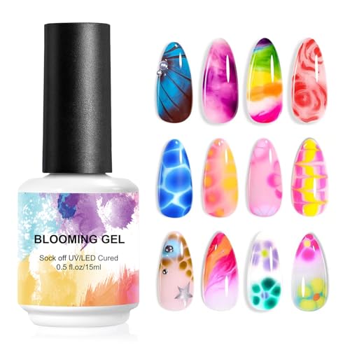 VIVAALI Professional Blooming Gel Nail Polish - 15ml UV/LED Clear Watercolor Effect