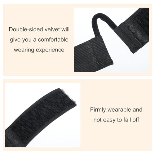 Ouligay 2-Pack Black Lace Wig Bands with Ear Cut Outs, Adjustable Melting Bands