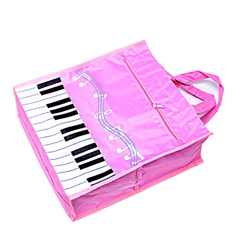 Pink Piano Keys Handbag Reusable Grocery Tote for Music Lovers