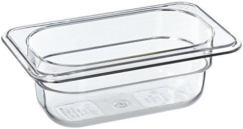 Winco 1/9 Size Polycarbonate Food Pan | 2.5 Inch Deep, NSF Certified