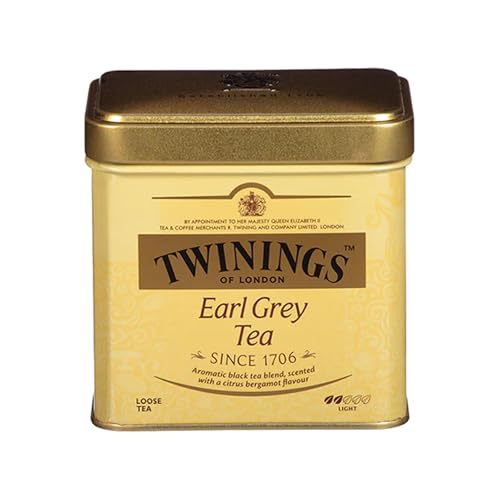 Twinings Earl Grey Loose Leaf Black Tea, Citrus & Bergamot, 7.05oz Tin (Pack 6)