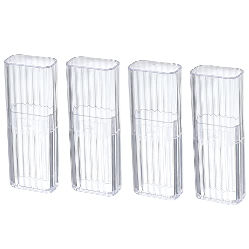 JIEDALIN 4 Pcs Cotton Swab Holder for Travel Mini PP Storage Case