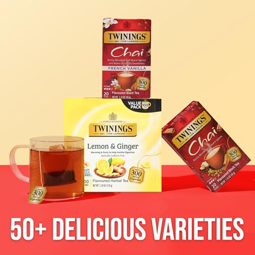 Twinings French Vanilla Chai Black Tea Bags - 20 Count, Warm & Spicy, Individually Wrapped, Pack of 1