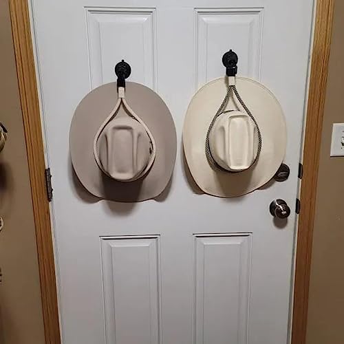 Gray Cowboy Hat Mount for Vehicle - Durable Suction Cup Holder