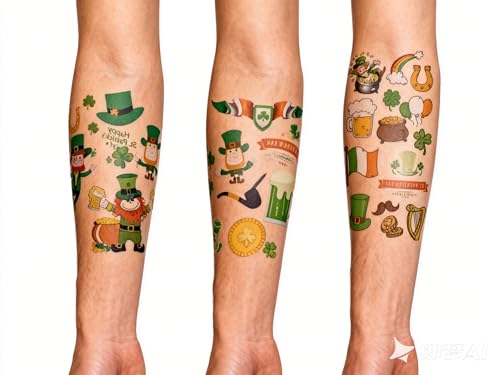 Soccer Temporary Tattoos Oil Painting Style Face Stickers Party Favors