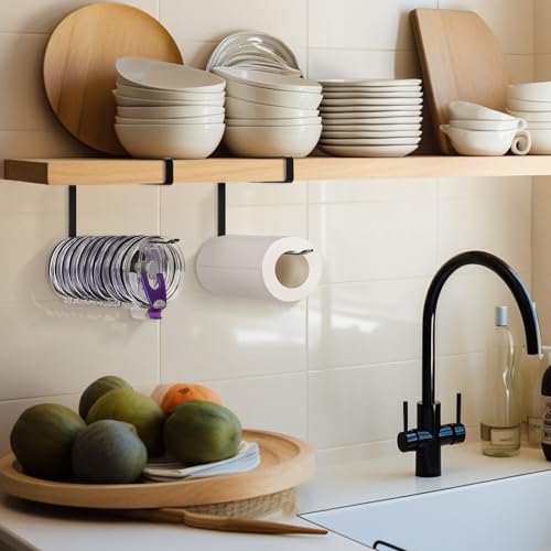 Jolensoy Black Tumbler Lid Organizer - Holds 10 Lids, Under-Cabinet Storage
