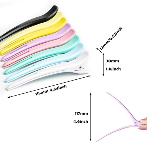 MOLOPPO 6 Pack Alligator Hair Clips for Styling & Salon Use