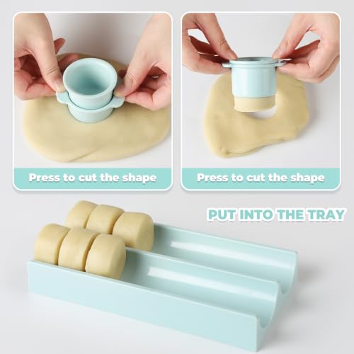 MITCHENIFY Round Cake Pop Mold and Tray Set - Mint 1.73-Inch Cutter