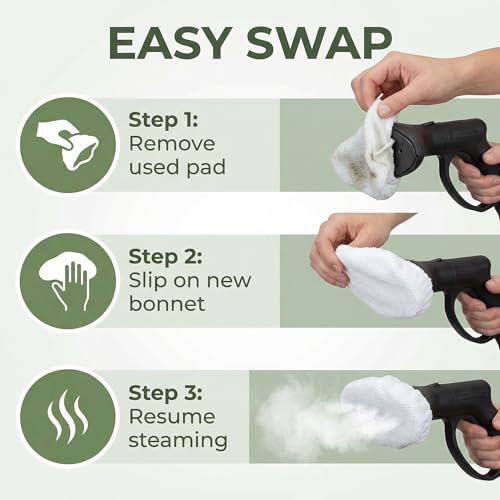6-Pack Terry Cloth Bonnet Covers for Wagner 905, 915e, 925 Steamers