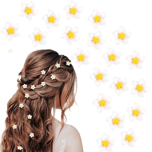 20Pcs Mini Flower Hair Claw Clips - Cute Yellow Hair Barrettes