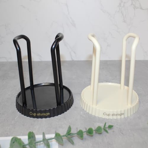 Bathroom Cup Dispenser - 2-Pack Plastic Holder for 3-6 oz Cups