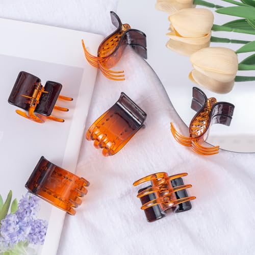 Cobahom 6 Pcs 2 Inch Small Hair Claw Clips for Thin and Medium Hair