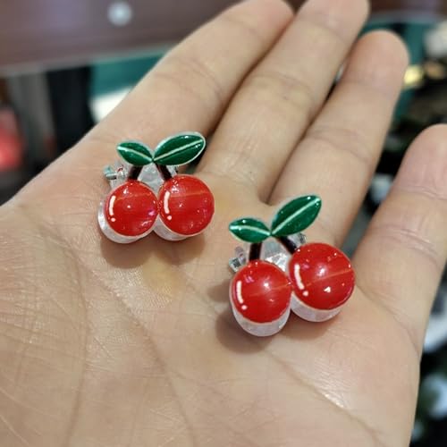 8 PCS Cherry Hair Claw Clips Cute Artificial Fruit Hair Accessories