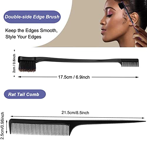 Lace Melting Band Set for Wigs with Edge Brush and Rat Tail Comb