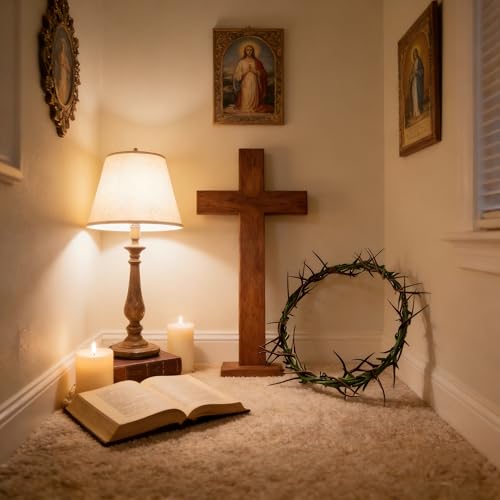 Wearable Crown of Thorns Life Size 8 Inch for Religious Decor & Costumes