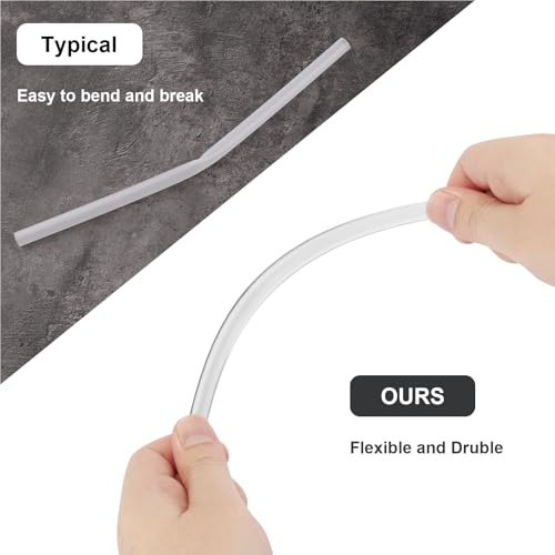 Bubrike 7-Inch Reusable Tritan Drinking Straws for Kids Cups - 8 Pack