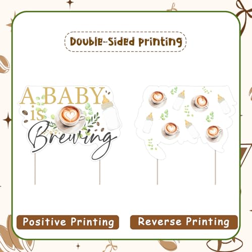 A Baby is Brewing Cake Topper - Coffee Theme for Baby Shower