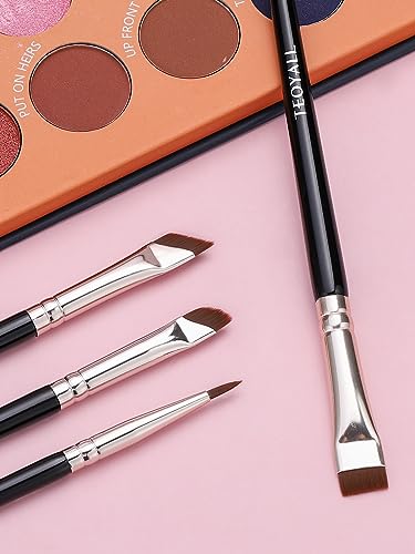 TEOYALL 4-Piece Precision Eyeliner and Eyebrow Brush Set