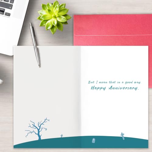Funny Skeleton Couple Halloween Anniversary Card - Gothic Love Greeting