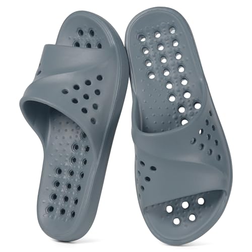 Gaatpot Quick-Dry Shower Sandals - Grey, Women 5.5-6.5 / Men 4.5-5.5