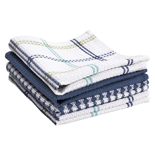 Cool 4-Pack T-Fal Waffle Cotton Dish Cloths - Highly Absorbent & Soft Kitchen Towels