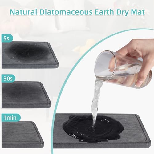 NANAGIFTREE Rust-Proof Toothbrush Holder with Instant-Drying Stone Base