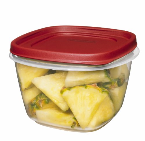 Rubbermaid Easy Find Lid 7-Cup Food Storage Container, Red, 1.6L/6pcs
