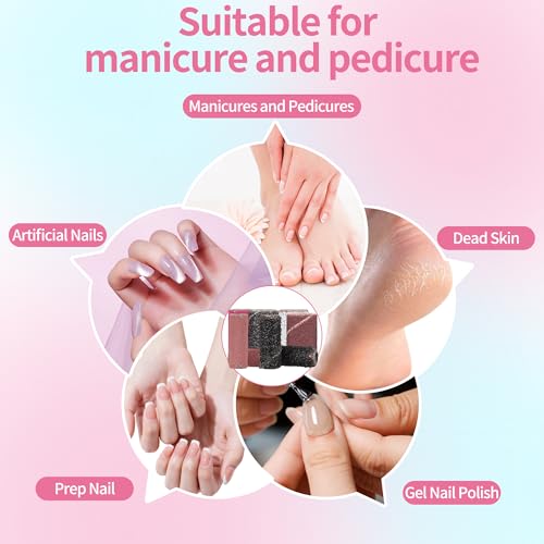 FLOYEUML 108Pcs Sanding Bands for Nail Drill with Bits & Storage Box