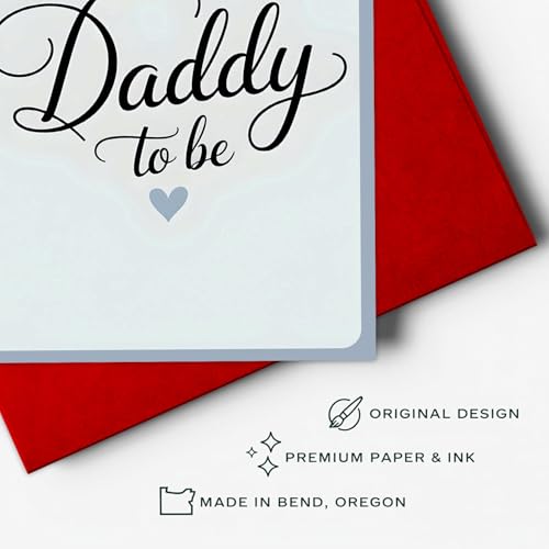 Father's Day Card with Minimalist Heart Design and Envelope